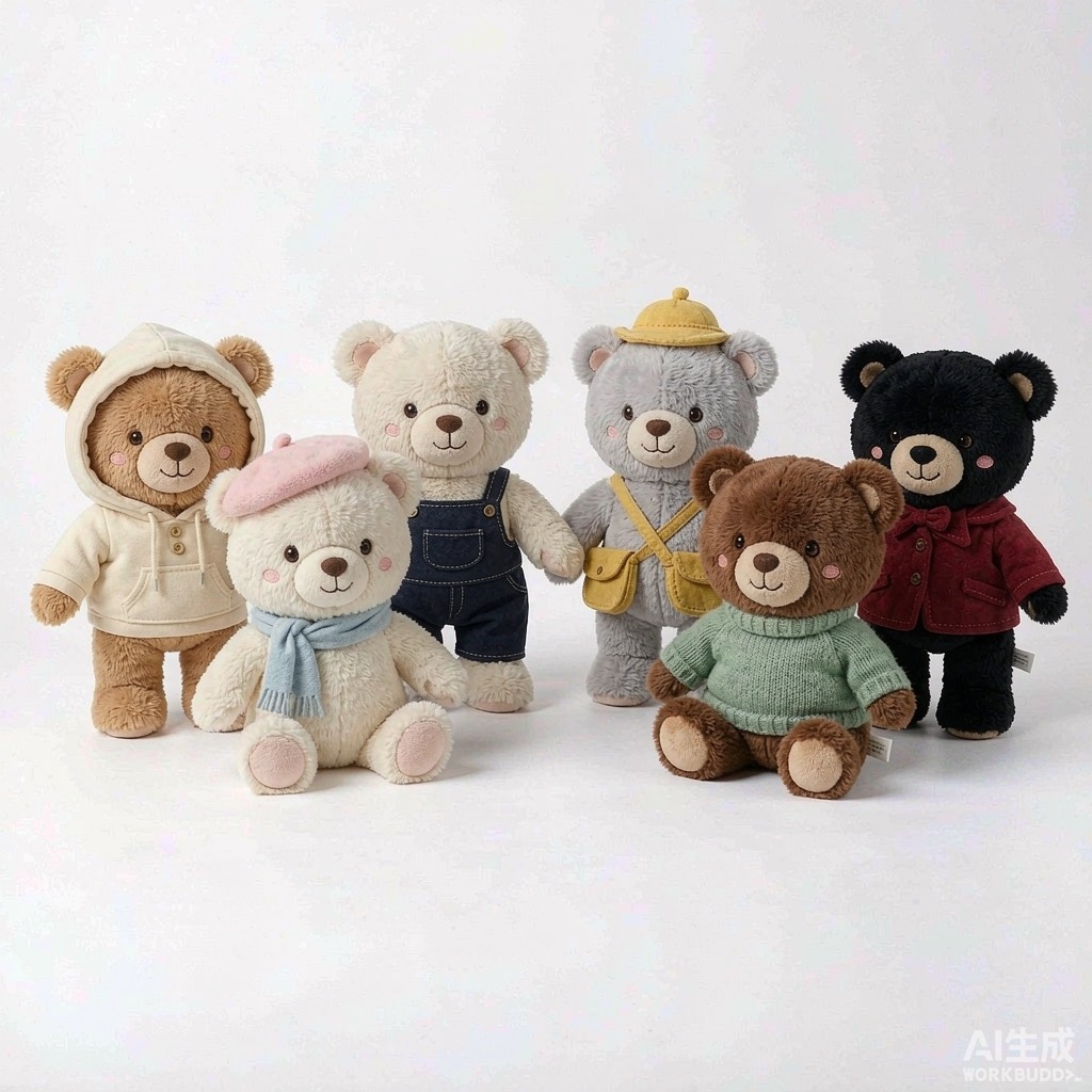 Custom company mascot plush toys in different costumes